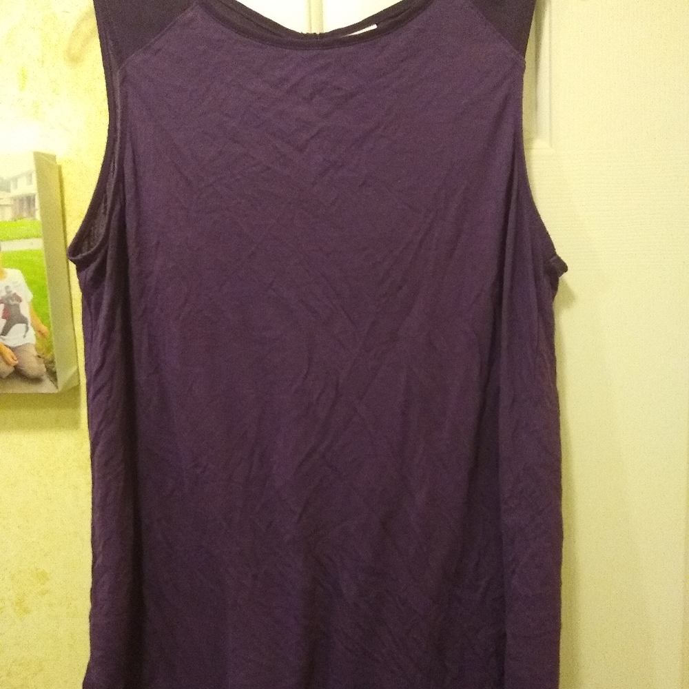 Purple tunic style tank top